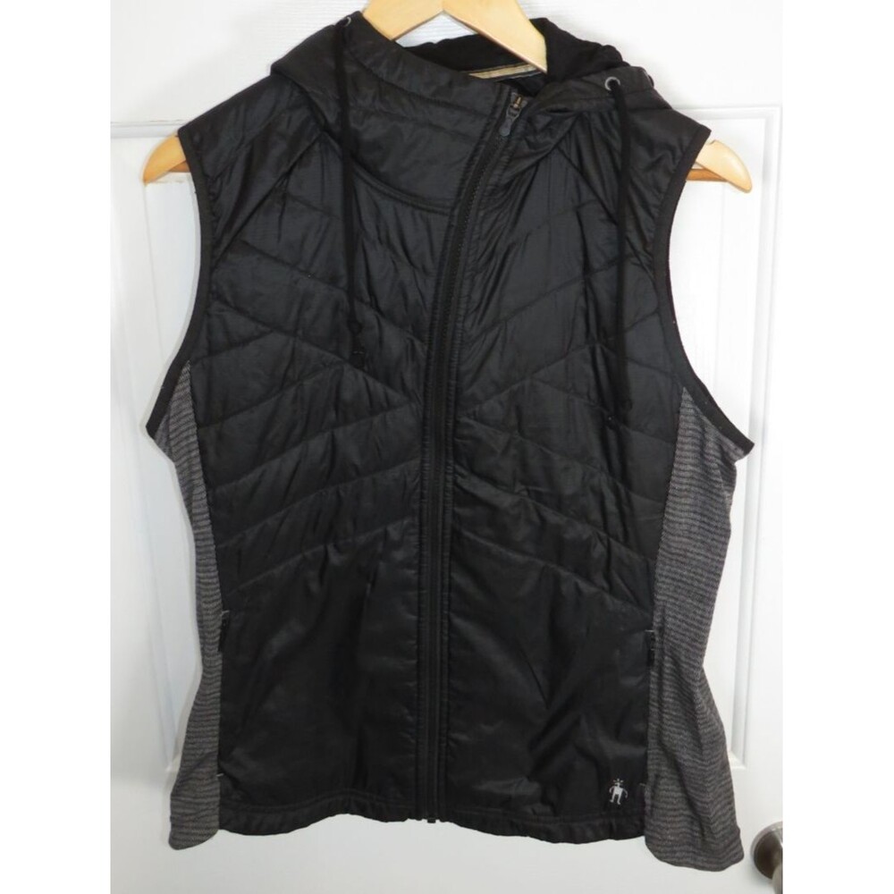 Smartwool Double Propulsion 60 Hooded Vest Black Full Zip Women's Medium
